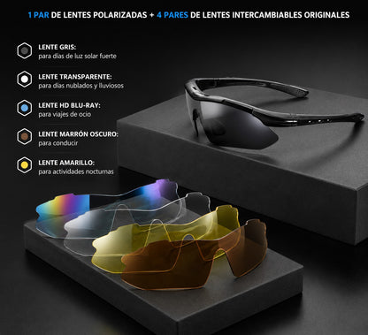 VISION X - GAFAS POLARIZADAS +5 LENTES. Ve más, ve mejor